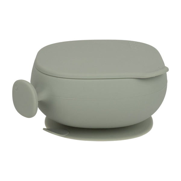 b.box Silicone Suction Bowl + Lid – Sage