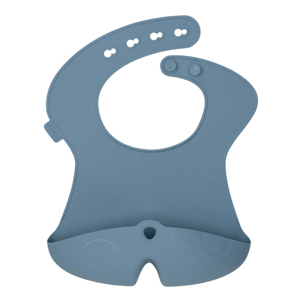 b.box Silicone Bib with Crumb Catcher – Ocean Blue