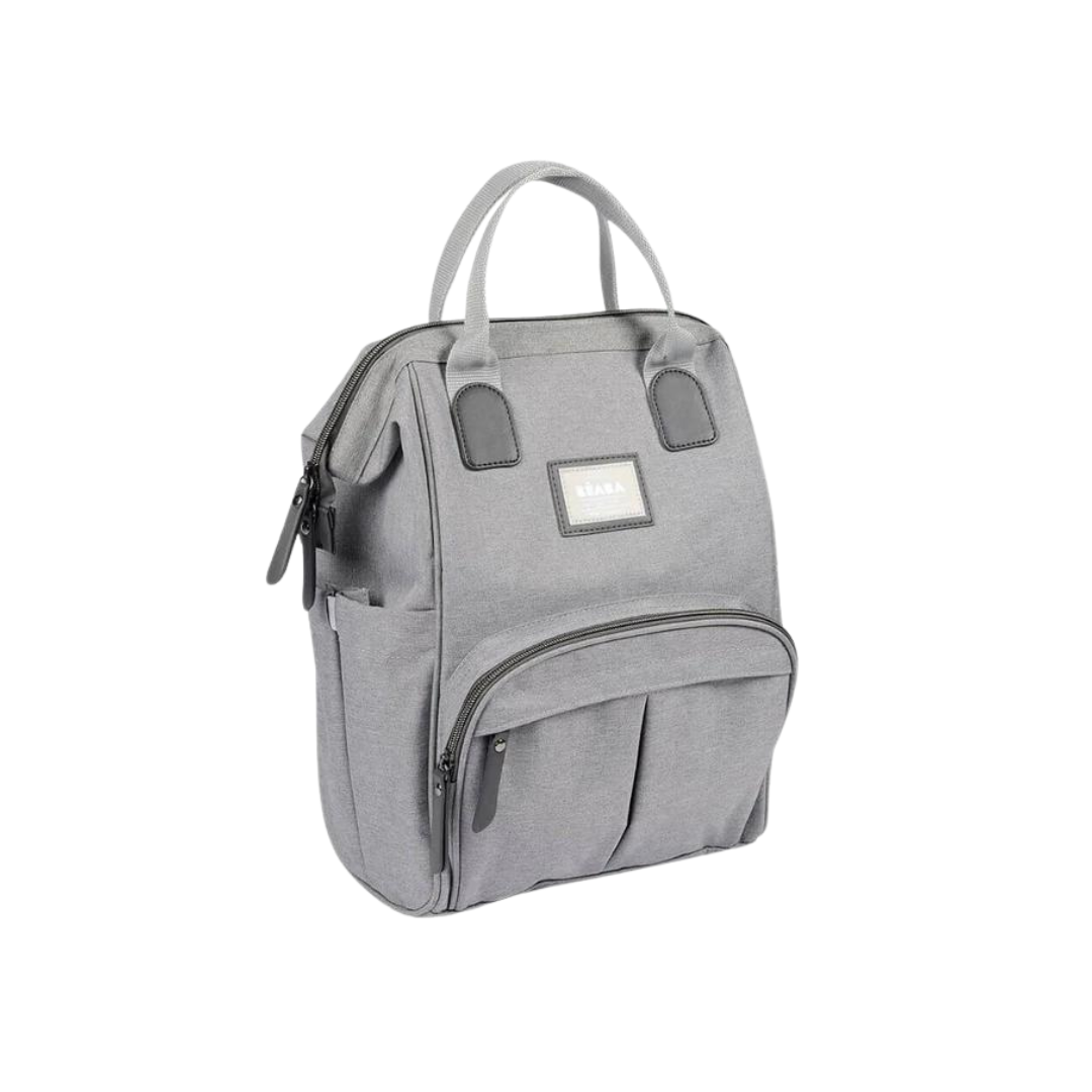 Béaba Wellington Diaper Backpack with Changing Mat – Heather Grey