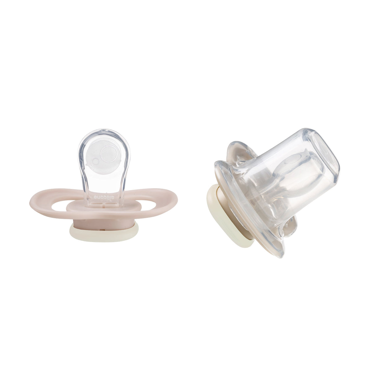 b.box Glow Silicone Pacifiers Pack of 2 (6–18M) – Blush & Latte