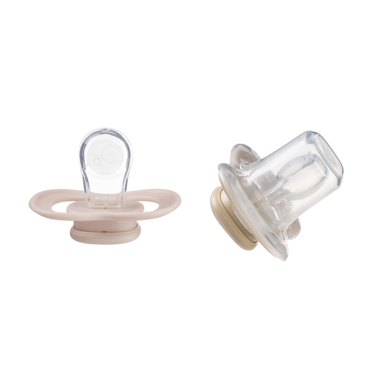 b.box Glow Silicone Pacifiers Pack of 2 (0–6M) – Blush & Latte