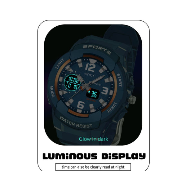 Spiky EVA6 Analog & Digital Sporty Watch 2–14Y – Blue