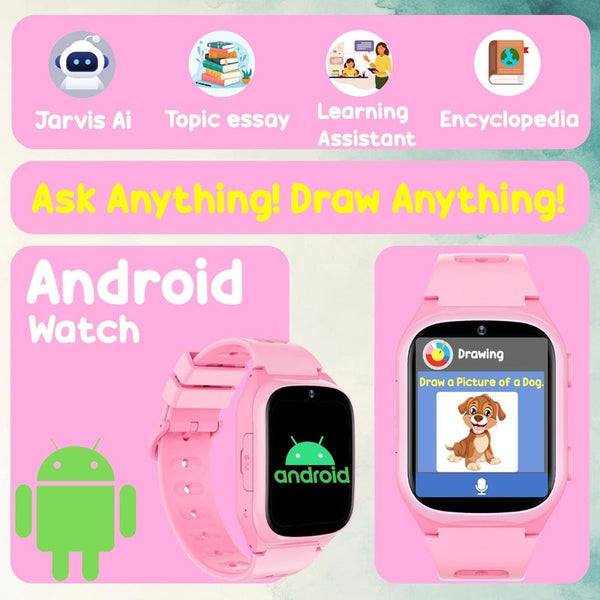 Spiky Chimera Android 4G Kids Smartwatch Light Pink