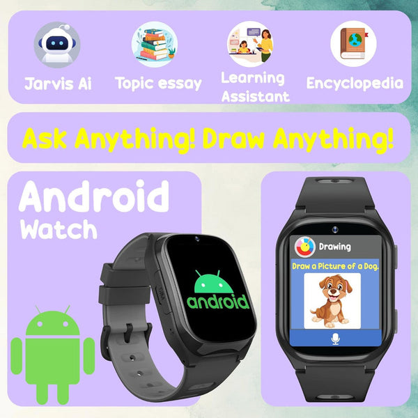 Spiky Chimera Android 4G Smartwatch 1.69 Inch Black