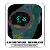 Spiky EVA18 Printed Strap Round Sports Digital Watch 3–10Y – Turquoise