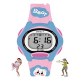 Spiky EVA18 Printed Strap Round Sports Digital Watch 3–10Y – Pink