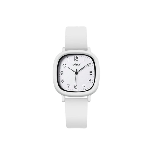 Spiky EVA19 Square Analog Watch for Kids 3–14Y – White