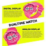 Spiky Round Multifunctional Digital Sports Watch 3–14Y – Pink