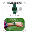 Spiky SPKEVA19 Square Analog Watch for Kids 3–14Y – Green