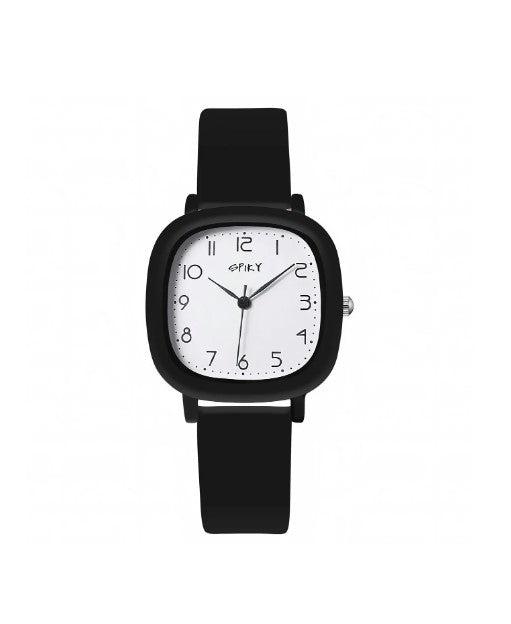 Spiky EVA19 Square Analog Watch 3–14Y – Black