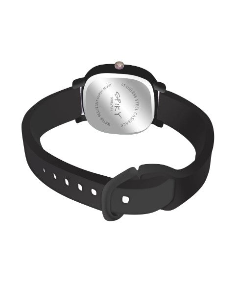 Spiky EVA19 Square Analog Watch 3–14Y – Black