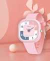 Spiky Square Analog Watch for Kids 3–14Y – Pink