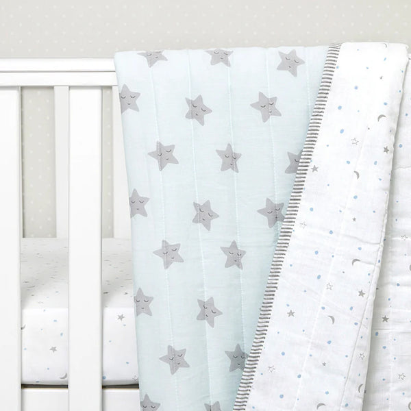 Masilo Organic Cotton Quilt - Sleepy Star Blue