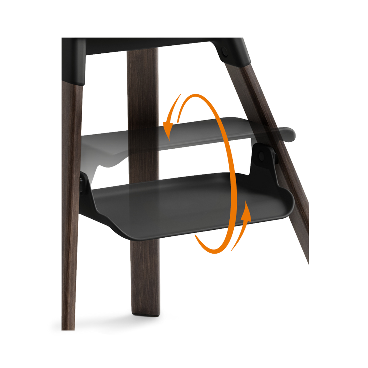 Stokke Clikk High Chair 6 Months-3 Years Black Warm Brown