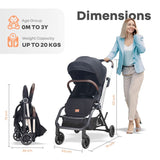 R For Rabbit Stroller Street Smart 360 Pure Black