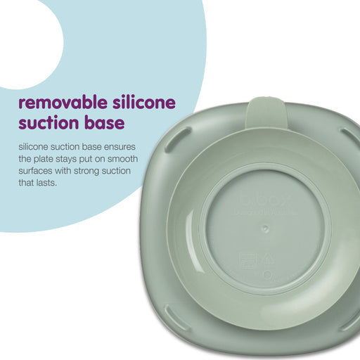 b.box 2 in 1 Suction Plate 6M+ – Sage Green