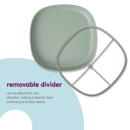 b.box 2 in 1 Suction Plate 6M+ – Sage Green