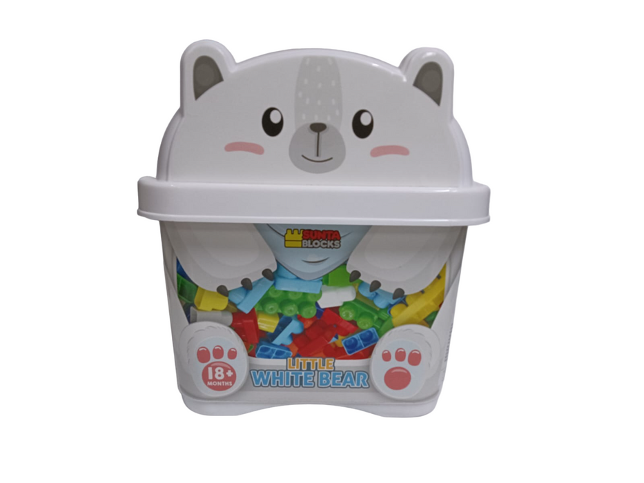 Sunta Little Bear Animal Storage Box Building Blocks 30 Pieces 18M+