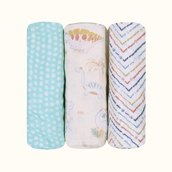 Abracadabra Swaddles (Set Of 3) - D For Dino