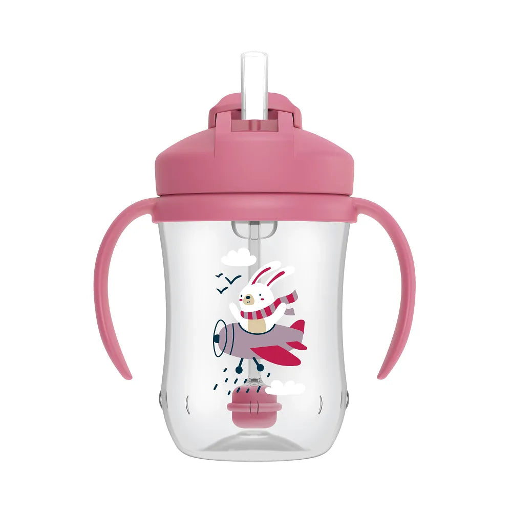 Dr. Brown’s Milestones Baby’s First Straw Cup 270 ml Pink Bunny
