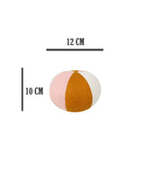 Pluchi Rattle Pink Rolley- Multicolor Cotton Knitted Stuffed Soft Toy for Babies / Kids