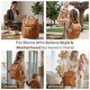 R For Rabbit Caramello Bold Neo Diaper Bag, Matte Finish Vegan Leather