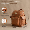 R For Rabbit Caramello Bold Neo Diaper Bag, Matte Finish Vegan Leather