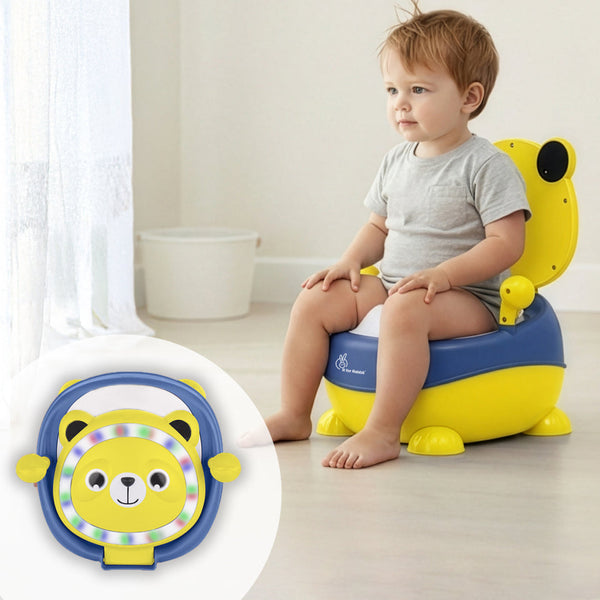 R for Rabbit Tiny Tots Panda Potty Training Seat with Backrest Yellow Blue