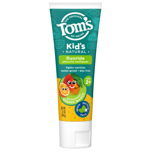 Tom's Outrageous Kids Fluoride Natural Toothpaste - Orange Mango