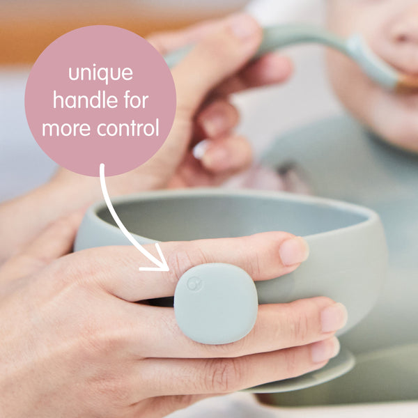 b.box Silicone Suction Bowl + Lid – Blush Pink