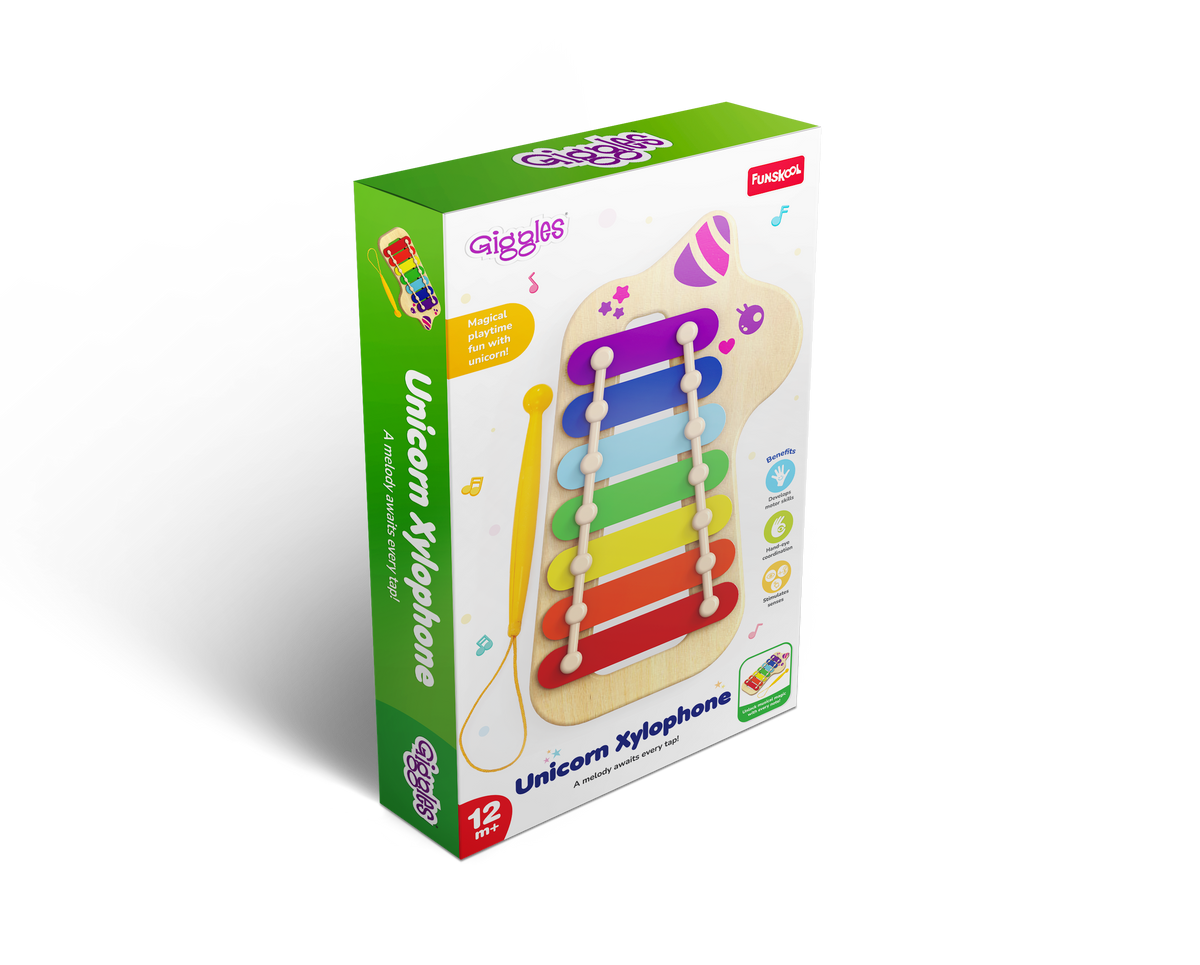 Musical Toy Giggles Unicorn Xylophone Musical Toy 7 Notes – Multicolor