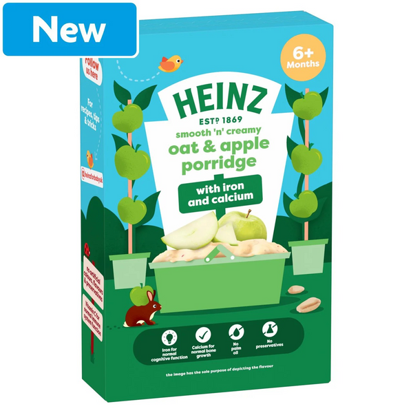 Heinz Oat And Apple Porridge Baby Food 6m+ 125g