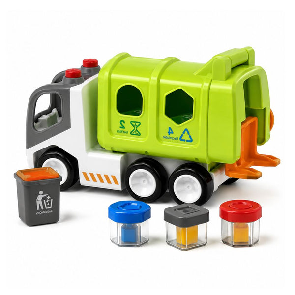 Hola Recycling Truck with Waste Sorting Bins Multicolor