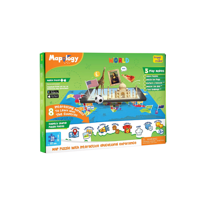 Mapology Imagimake World Augmented Reality Educational Puzzle