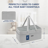 Hopop Baby Diaper Caddy Organizer with Compartments & Carry Handles One Size – Beige