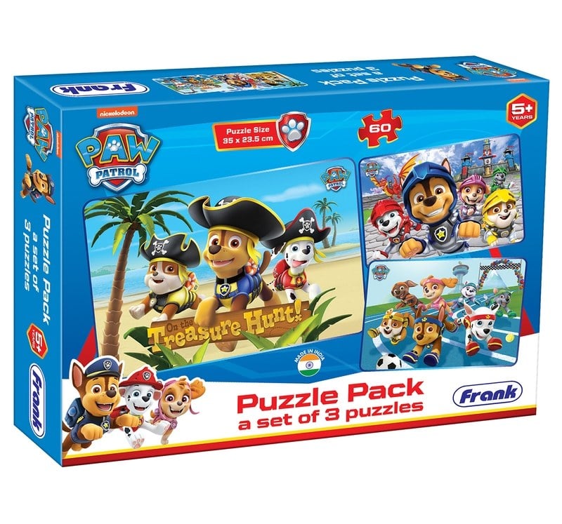 Frank Paw Patrol Puzzle 3 Puzzles In 1 5Y+ 60Pcs