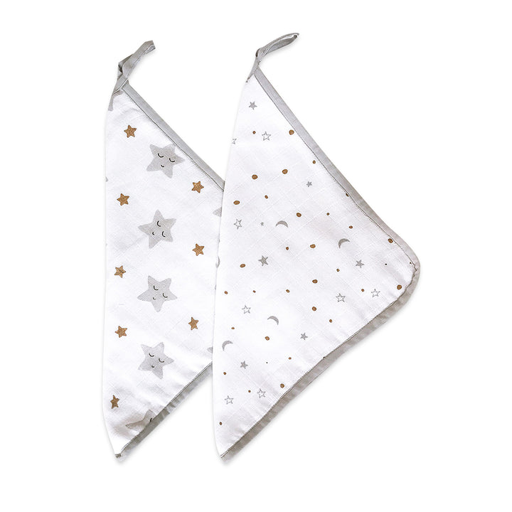Masilo Organic Muslin Washcloths (Set of 2) - Sleepy Star