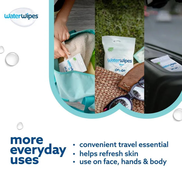 WaterWipes Sensitive+ On The Go Wipes Pack of 10