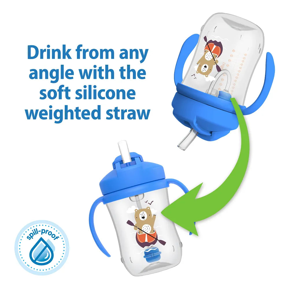 Dr. Brown’s Milestones Baby’s First Straw Cup 270 ml Blue Bear