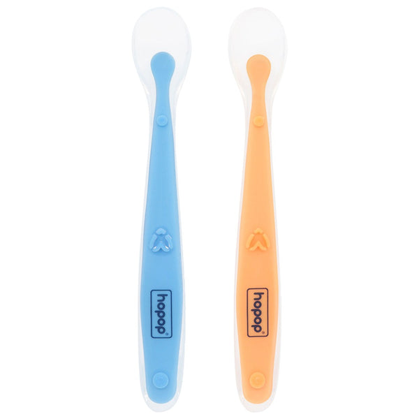 Hopop Spoon Silicon Pack Of 2 - Assorted Colour