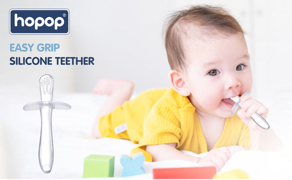 Hopop Easy Grip Silicone Teether for Teething Gums