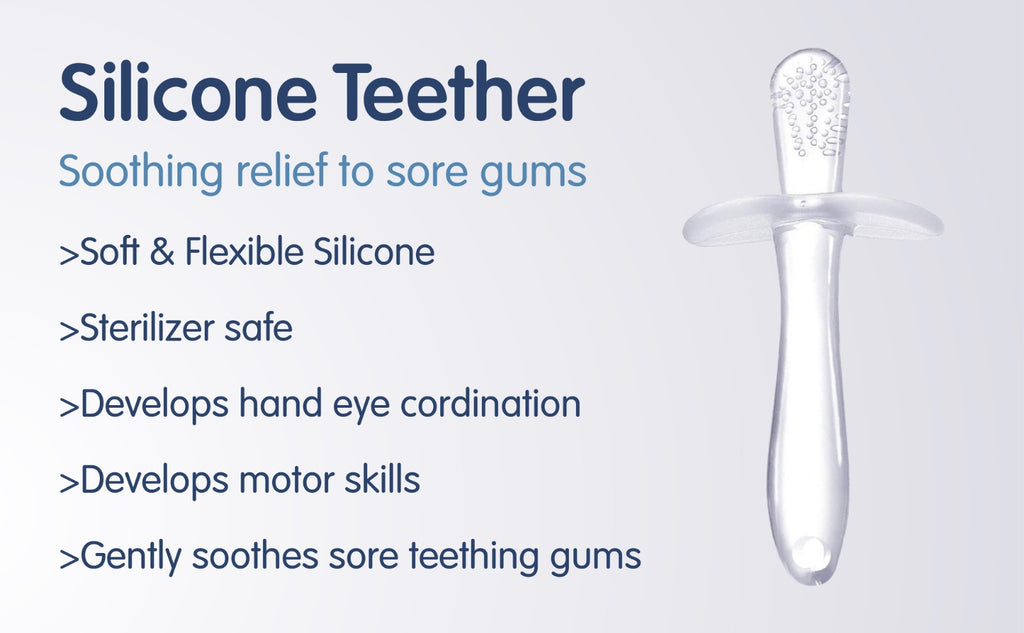 Hopop Silicone Teether - Transparent
