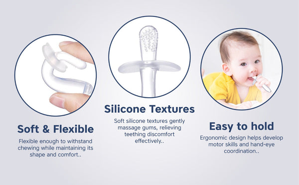 Hopop Easy Grip Silicone Teether for Teething Gums