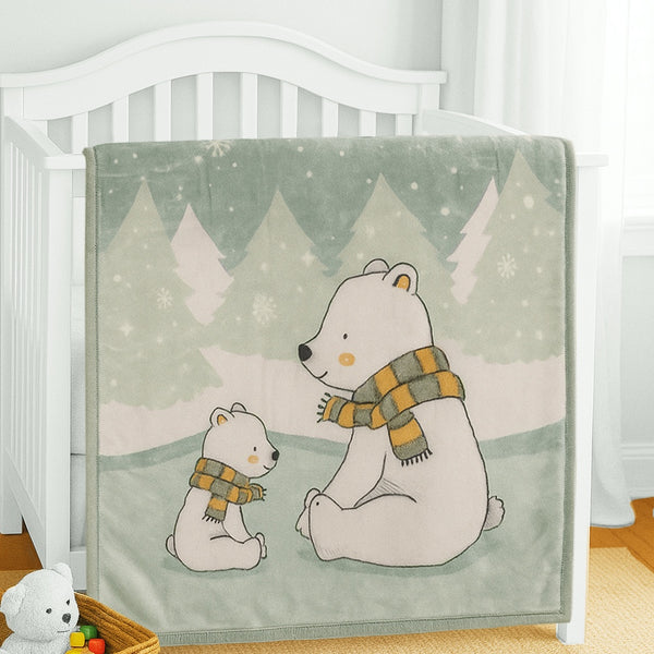 Hopop Soft & Warm Baby Blanket – Cozy, Lightweight & Gentle on Skin - Snow Bear