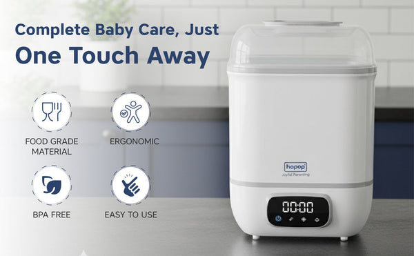 Hopop 2 in 1 Advanced Digital Baby Bottle Sterilizer & Dryer