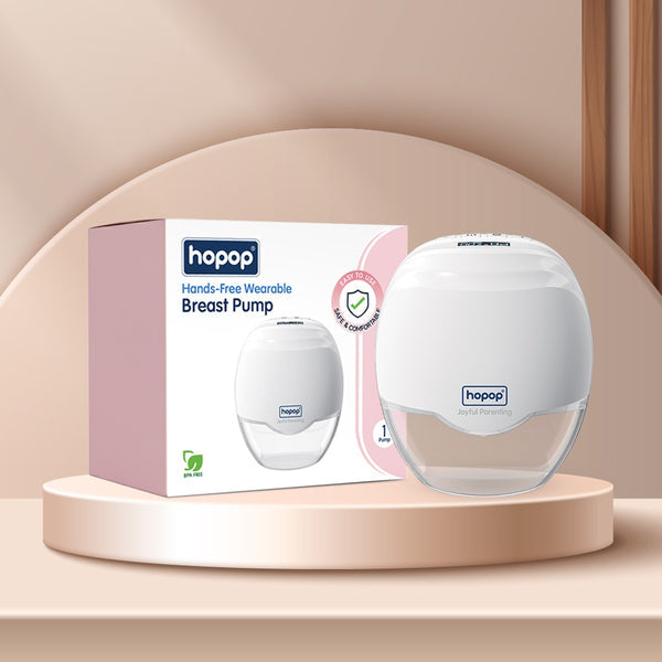 Hopop Hands-Free Electric Breast Pump Wearable Rechargeable – White