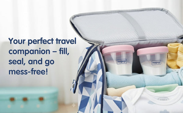 Hopop Baby Multi-Functional Food Storage Containers – Set of 4