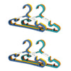 YOMH Plastic Clothes Hangers Pack of 20- Assorted Colours