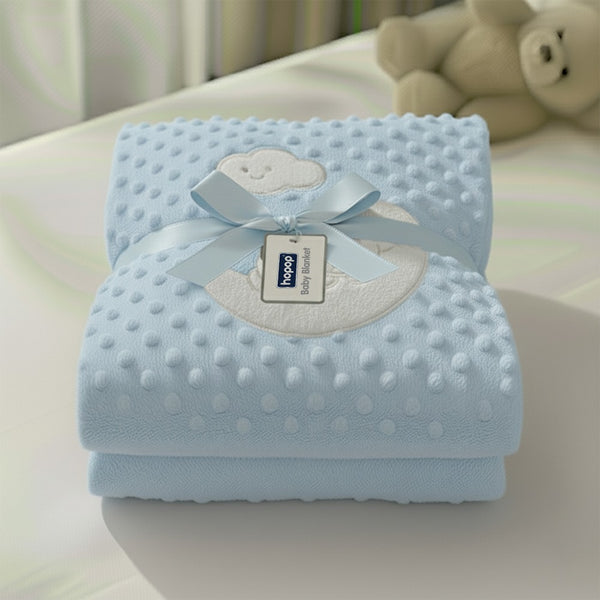 Hopop Ultra Soft Baby Fleece Blanket for Newborns & Infants | Warm & Cozy Bubble Blanket- Assorted