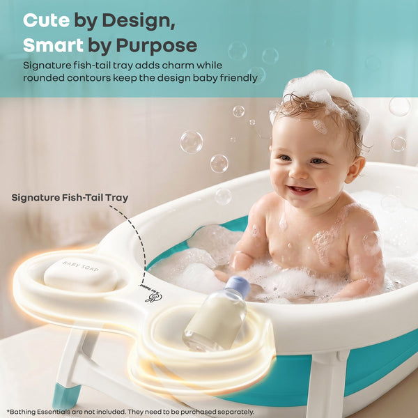 R for Rabbit Bubble Double Finzy Baby Bathtub 92 × 54 × 21 cm White Blue